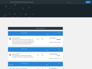 Serious fast effective affective return